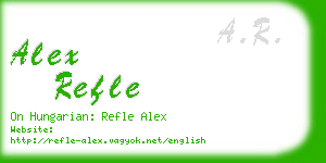 alex refle business card